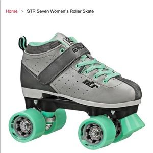 Roller Derby Women’s Quad Skates, size 8, grey and teal